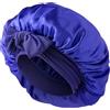 Abeillo Cuffia da Notte in Seta per Donna, Cuffia da Notte in Raso Regolabile Cuffia in Seta con Fascia Elastica Morbida per Dormire Cuffia per Capelli con Fascia per Capelli Ricci Treccia da Donna Blu Scuro