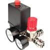 Yearninglife Regolatore di pressione con pressostato, pressostato compressore d'aria, regolatore di pressione SChalter, valvola di controllo 220 V per compressore d'aria, regolatore di pressione, regolatore di