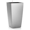 LECHUZA CUBICO Premium 40 argento metallizzato 18195