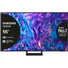 Samsung Q70D TV QLED 4K 55'' QE55Q70DATXZT Smart TV Wi-Fi Black 2024, Quantum Processor 4K, 4K AI Upscaling, AirSlim Design, OTS Lite