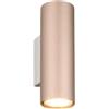 Trio Reality Lighting Applique Marley cilindro color tortora stile minimal luce sopra e sotto 2XGU10 212400265/15