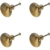 Infinity Decor Pomelli rotondi moderni a forma di fungo, in ottone massiccio, per credenze, credenze, confezione da 4, 38 mm, ideali per cassetti e ante