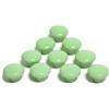 Auped Set di 10 bottoni per mobili in ceramica (verde) - Design vintage per cameretta dei bambini, cucina e cassettiere - Materiale di montaggio incluso (verde)
