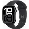 Apple Watch Serie 10 GPS 46mm Cassa NERO Cinturino Sport NERO M/L