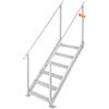 VEVOR Scaletta da Barca in Alluminio Regolabile in Altezza 109-130 cm 6 Gradini