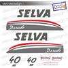 Adesivi motore marino fuoribordo Selva dorado 40 cv prima versione stickers
