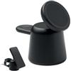 Stazione di ricarica 3 in 1 in ABS con caricatore wireless Simpa personalizzate o neutre