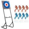 VEVOR Set Gioco per Lancio dell'Ascia, Bersaglio in Setole di Plastica con 8 Asce Struttura in Acciaio Pieghevole, Gioco di Lancio dell'Ascia con Bersaglio per Esterni/Interni da Cortile Giardino