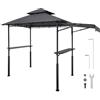 VEVOR Gazebo per Barbecue 243 x 150 cm, Gazebo per Barbecue da Esterno con Tetto Tettoia Parasole, Copertura per Barbecue da Giardino in Acciaio Verniciato a Polvere, per Grigliate, Feste, Picnic