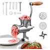 VEVOR Tritacarne Manuale, Tritacarne in Acciaio Inox 304 con Manovella e Morsetto da Tavolo in Acciaio, Insaccatrice con 2 Piastre di Taglio e 4 Tubi per Salsicce, per Carne di Manzo, Chili e Maiale