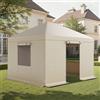 VEVOR Copertura Invernale per Gazebo, per Gazebo Rigidi da 3,09 x 3,69 m, Copertura per Tutte le Stagioni con Pareti Laterali e Finestre in Rete, per Ripari Chiusi, Gazebo non Inclusi