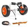 VEVOR Carrello Pieghevole per Kayak, Capacità 90 kg, con Pneumatici in Gomma Piena da 325 mm e 1 Cinghia a Cricchetto, Carrello per Paddle Board per il Trasporto di Kayak, Canoe, Paddleboard