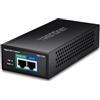 TRENDnet, TPE-117GI, Iniettore Gigabit PoE++ 60W, fornisce PoE (15,4 W), PoE+ (30 W) o PoE++ (60 W), collega in rete un dispositivo PoE fino a 100 m (328 piedi)