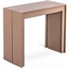 E-STYLO Consolle Allungabile, con top in MDF laccato antigraffio,90x42,5/302,5x76cm, tortora | Aosom Italy