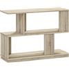 HOMCOM Tavolino da Caffè Moderno a S con 3 Ripiani per Soggiorno e Salotto, 90x30x61 cm, Legno | Aosom Italy