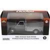 Greenlight Raw Chase 1/64 1985 Ram W350 Dually Flatbed Pickup Truck Esclusivo 51576-A