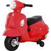 HOMCOM Moto per Bambini Marchio Vespa Batteria 6V Clacson e Fari 18-36 mesi