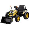 HOMCOM Macchina Cavalcabile per Bambini 3-5 Anni con Suoni e Luci 1.5-2.5 km/h
