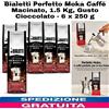 Bialetti Perfetto Moka Caffè Macinato, 1.5 Kg, Gusto Cioccolato - 6 x 250 g