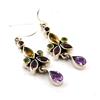 6.10 GM Naturale Multi Taglio Pietra Orecchini 925 Solido Argento Sterling 4.4cm
