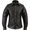 Fatto a mano Camicia nera da uomo in vera pelle di agnello morbida fatta a mano camicia ca...