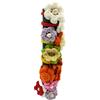 Set 11 Anelli elastico reggi coda cavallo con fiori all'uncinetto per bambina