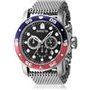 Invicta Pro Diver Orologio da Uomo in acciaio inossidabile con movimento Quarzo - 48mm, Argento/Rosso/Blu