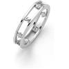 DUR Bandring R6020.56 - Bussola in argento sterling 925, con bussola nord, sud, est, ovest, misura 56