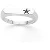 DUR Signet R6018.58 - Anello in argento sterling 925 con stella marina ossidata al laser, misura 58