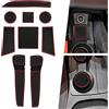 BIBIBO Tappetini in Gomma per Auto, Accessori per Fodere Compatibili con Seat Ibiza tipo 6F SEAT Arona 2017-2025, Inserti per tazze e console centrale della porta Tappetino, 9pc