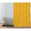 MSV Tenda da Doccia antimuffa, Antibatterica, Lavabile, Impermeabile, Poliestere, 180 x 200 cm, Zafferano, Giallo