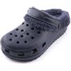 R-ISLAND Zoccoli invernali da donna, adulti, con fodera calda, EVA, confortevole, antiscivolo, casa esterna e interna., Blu navy, 37 EU