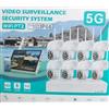 KIT videosorveglianza wireless 4g NVR 8CH Combo 8 telecamere HD WIFI PTZ 5MP ip6