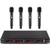 POWER DYNAMICS PD504H SISTEMA WIRELESS CON 4 MICROFONI UHF + FLIGHT CASE