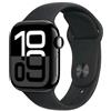 no name APPLE WATCH SERIES 10 GPS 46mm CASSA IN ALLUMINIO JET BLACK CINTURINO SPORT NERO