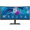 Philips Monitor 34" ( LED 3440x1440 UWQHD 100Hz ) E LINE Black 346E2CUAE 00