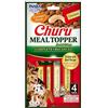 INABA Churu Meal Topper, Snack per Cani Cremoso con Pollo e Manzo - 1 Pack (4 Stick x 14gr) - Condimento per Cibo Secco - Snack Cani Senza Conservanti o Coloranti Artificiali, Grain-Free
