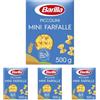 Barilla Pasta Mini Farfalle Piccolini, Pasta Corta di Semola di Grano Duro 100% Italiano, 500 gr (Confezione da 4)
