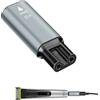 Azlanway 15V Type-C HQ8505 Caricabatterie di Ricambio per Philips Norelco One Blade Pro 3000 5000 7000 9000 Serie QP6510 QP6520 QP6530 MG5750 MG7790 Caricabatterie per Rasoi Elettrici da Uomo (Grigio)