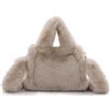 Jywmsc Borsa in Pelliccia Sintetica per Donna Mini Tote in Pelliccia Sintetica Borsa a Tracolla Morbida Hobo con Manico Superiore