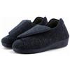 JOMIX Pantofole Invernali Ortopediche Scarpe Casa Donna con Strappo Ciabatte Anziani Piedi Gonfio Diabetici Punta Chiusa Zeppa Bassa Suola in Gomma Antiscivolo Calde e Morbide Blu 37