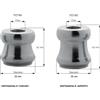 Plebani 01 distanziale regolabile 32/42 mm zincato per fissaggio inferriate ø 35 mm
