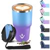 KollyKolla Bicchiere Termico 600ml 20oz, Tazza Termica con Doble Pared Reutilizable, Borraccia Termica in Acciaio Inox, sin BPA, Tazza da Viaggio per Caffe, Termos Caffè para Viajes, Oficina, Deporte, Escuela