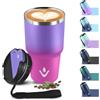 KollyKolla Bicchiere Termico 600ml 20oz, Tazza Termica con Doble Pared Reutilizable, Borraccia Termica in Acciaio Inox, sin BPA, Tazza da Viaggio per Caffe, Termos Caffè para Viajes, Oficina, Deporte, Escuela