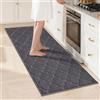 COSY HOMEER Tappeto da cucina antiscivolo, 50 x 150 cm, tappeto da cucina, lavabile, tappeto per corridoio, cucina, corridoio, soggiorno, grigio scuro