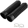 Keenso 2 pezzi coperchi per forcelle anteriori, copripolvere per forcella anteriore moto, stivali di protezione antiurto soffietti, forcella ammortizzatore, 205 x 42 mm, in gomma universale (nero)