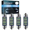 Keiurot Lampadine a festone a LED C5W Canbus senza errori 239 6418 DE3175, lampadine a festone per interni auto, plafoniera, portiera, luci targa, colore bianco, 12 V-24 V, confezione da 4