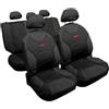 LAMPA Kit completo coprisedili fodere auto universali cotone Drive Jeans. Antracite