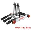 FABBRI Portabici booster 3 bici posteriore in alluminio per gancio traino