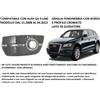 Ricam Per Audi Q5 S-Line 11/08>04/12 Griglia Fendinebbia Sx Bordo e Prof.Crom